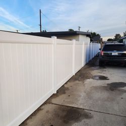 White Vinyl Fence 
