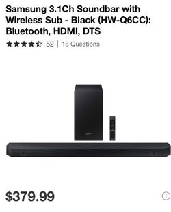 SAMSUNG SOUND BAR UQ-series 3.1ch. Dolby ATMOS Soundbar with Q-Symphony HW-Q6CC