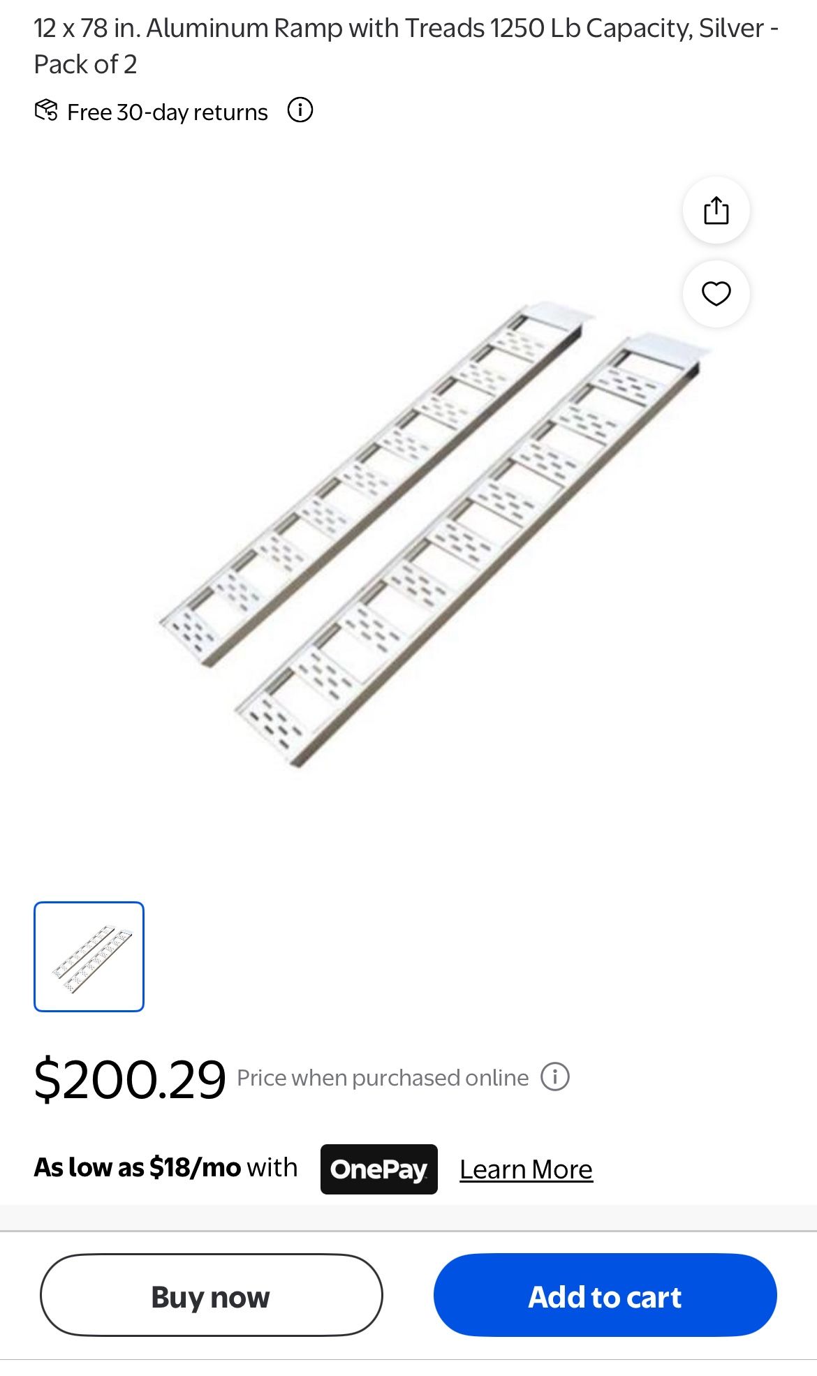 Cargo Smart Aluminum Ramp with Treads