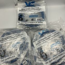 Lot of 25 - Cat6 Shielded SSTP Ethernet  Booted Patch Cable 5ft