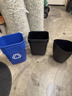 Plastic trash cans