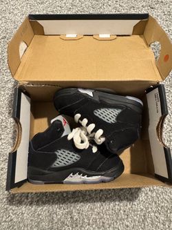 Air Jordan 5 Toddler Sneakers Black Silver