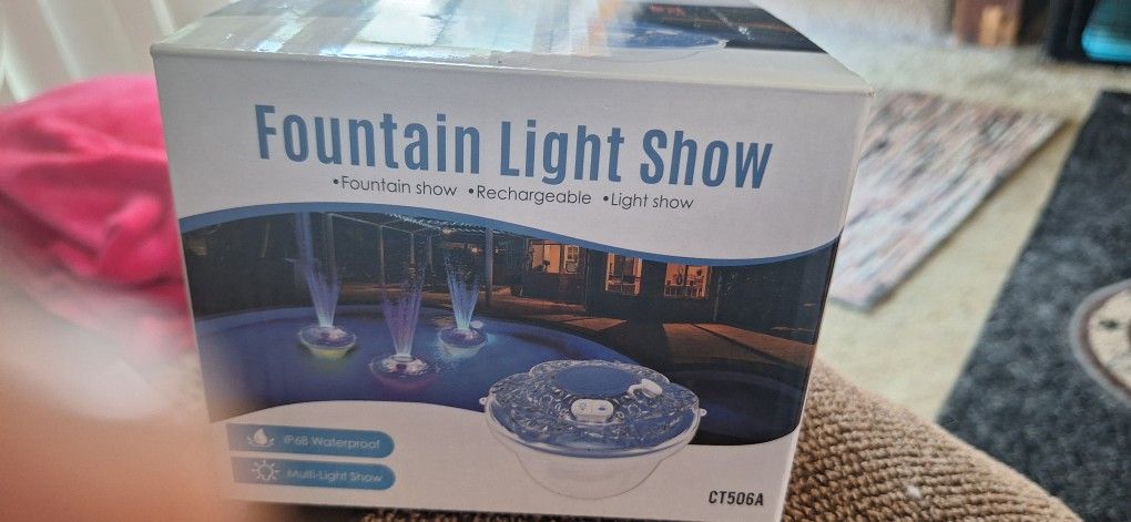 Swimming Pool Fountain Light Show