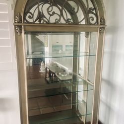 Glass hutch cabinet