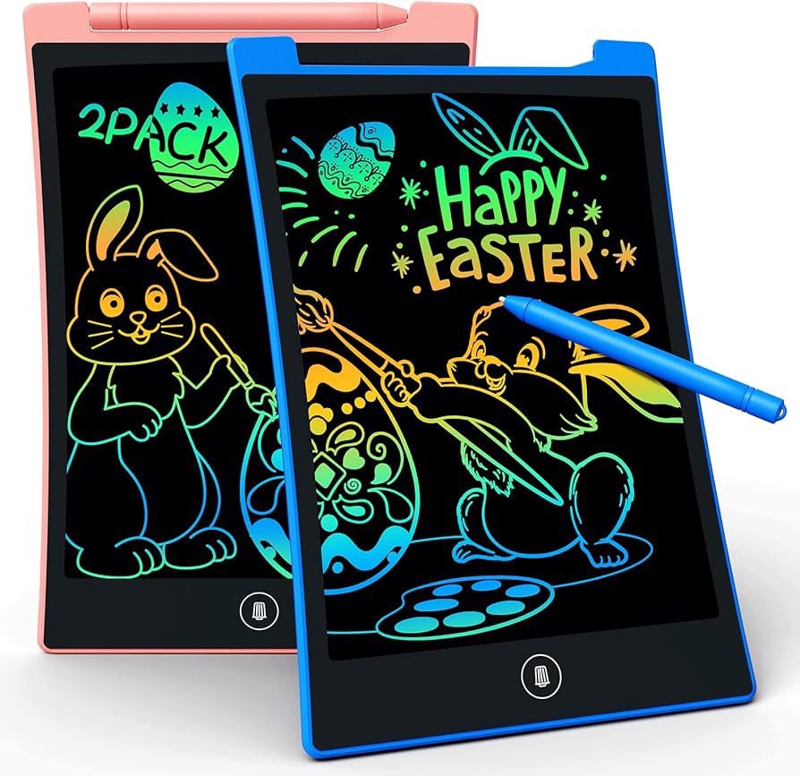 KOKODI Kids Toys 2 Pack LCD Writing Tablet, Colorful Toddler Drawing Pad Doodle Board Erasable, Educational Learning Toys Birthday Gifts for Boys Girl