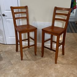 Wood High Top Bar Stools