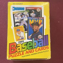 1989 Donruss Wax Box — 36 Packs