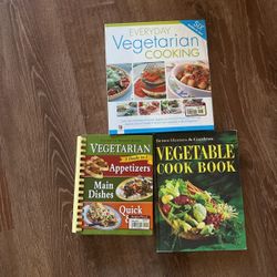 3 Vegetarian Cook  Books