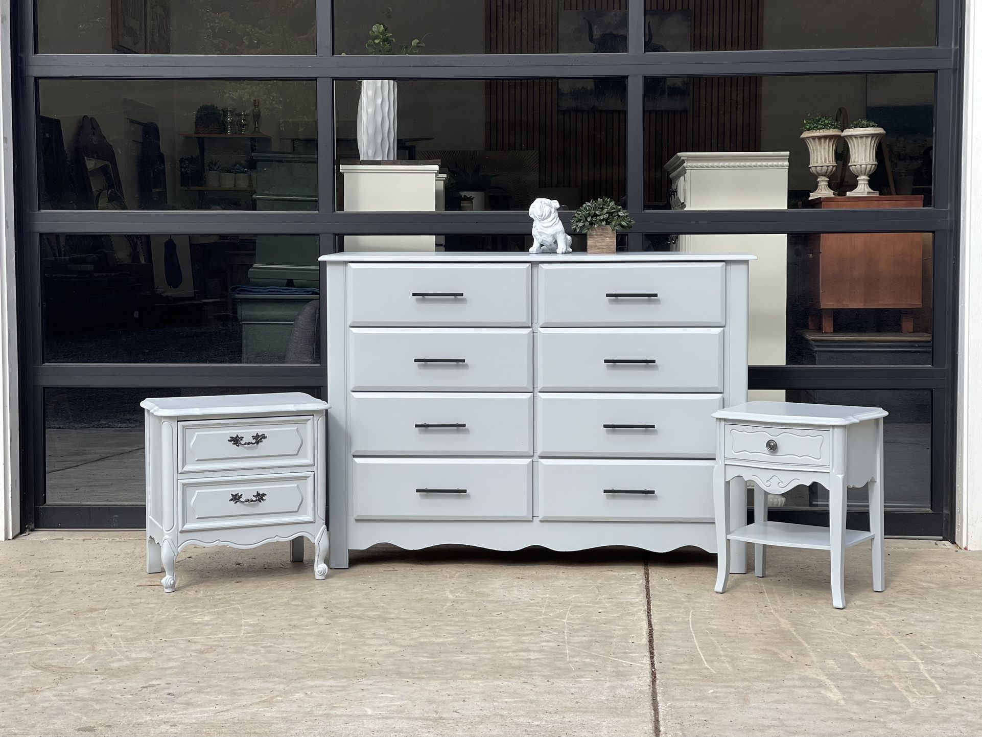  Large Pine Dresser, Custom Painted