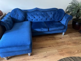 Blue Sofa – Two-Piece Set – Great Condition