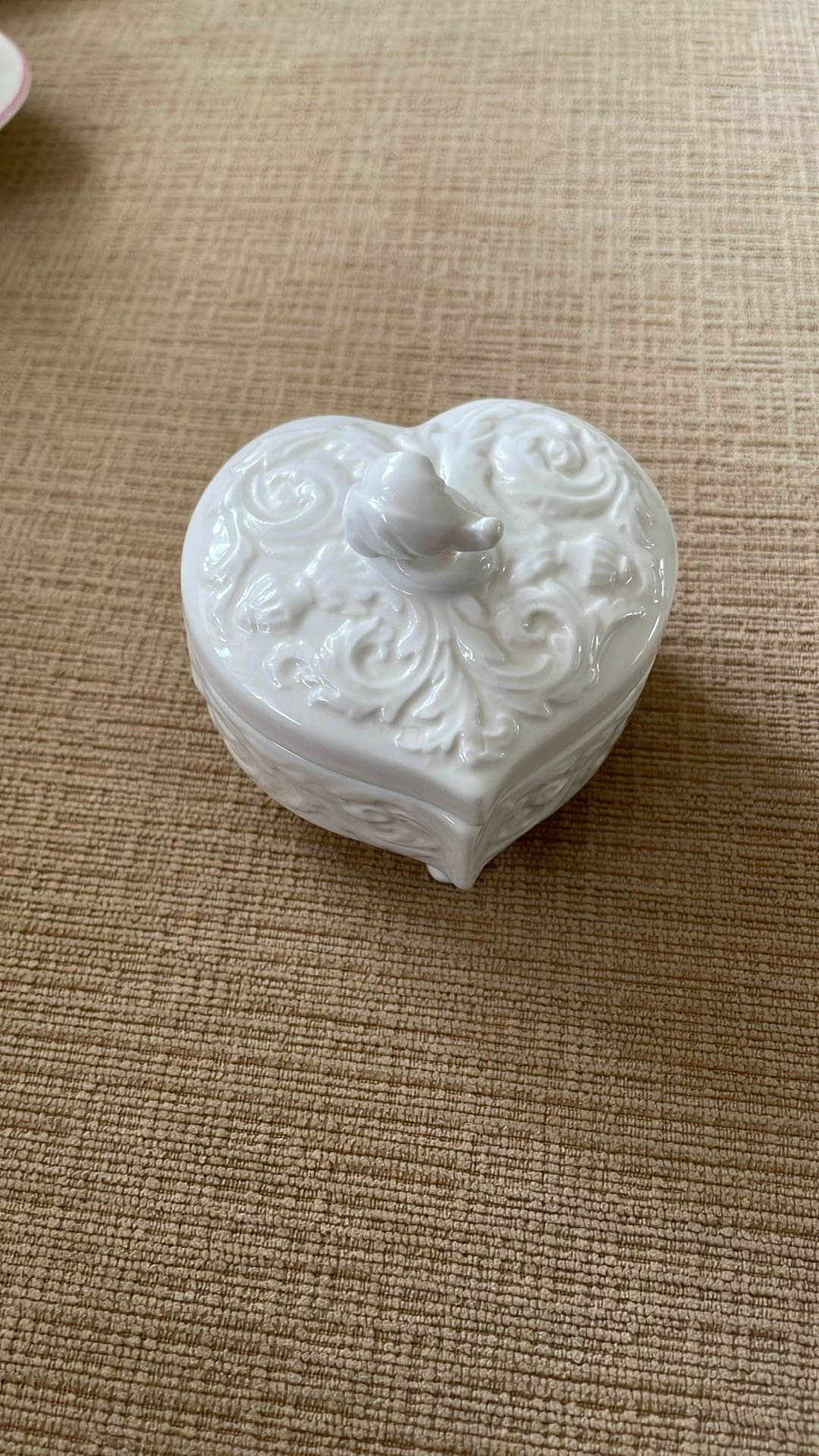 Vintage Surrey Crown Staffordshire Bone China Trinket Box