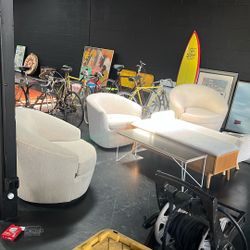 Chairs, Tables, Surf Boards, Bikes 
