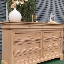 🌾POTTERY BARN INSPIRED LONG WOOD DRESSER/ DRES