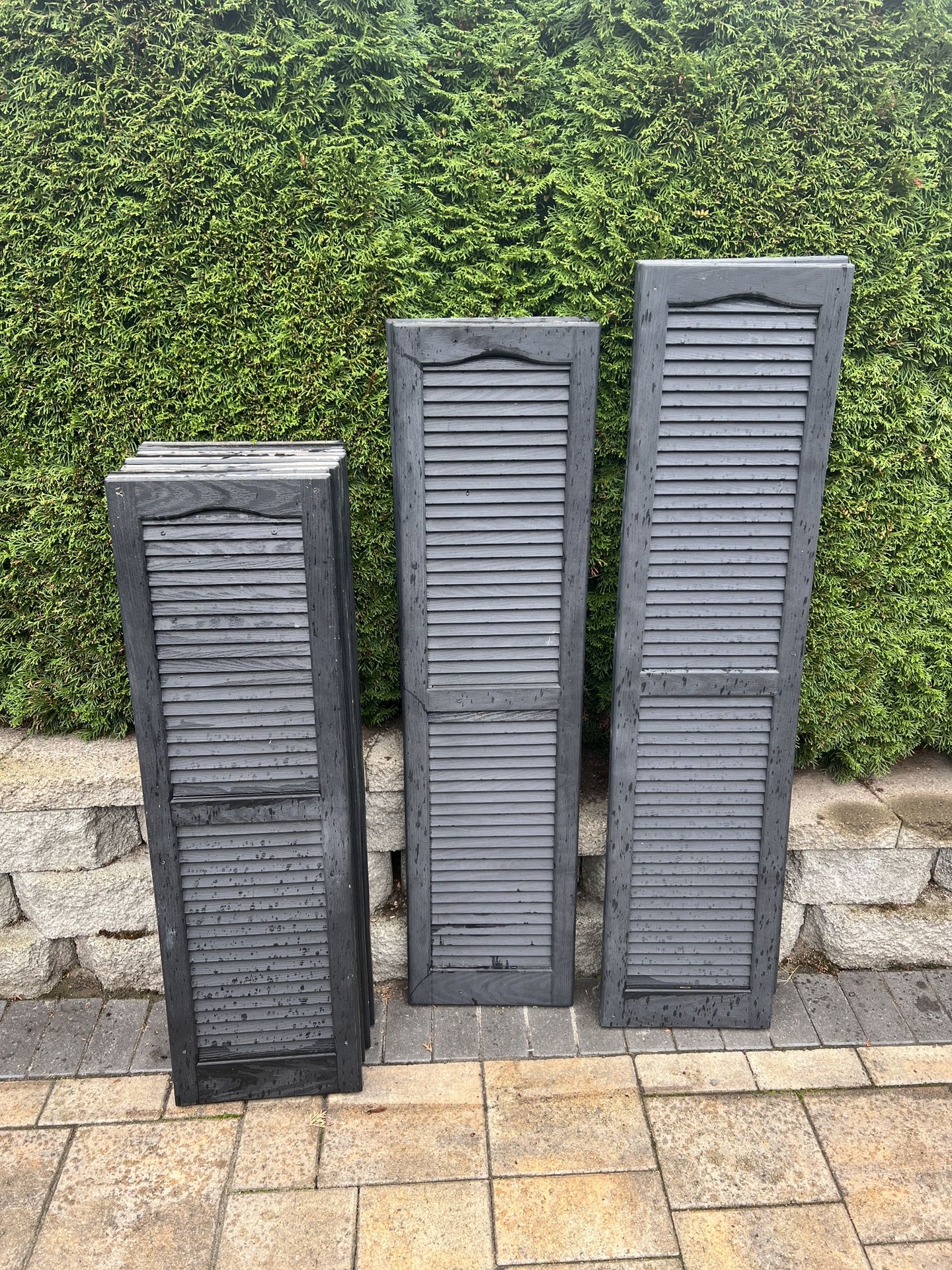 Louvered Vinyl Exterior Shutters (different sizes)