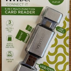 Vivitar 5-IN-1 Multi Function SD Card Reader - 3 Interfaces - PC/MAC Plug n Play (7 Pieces Available)