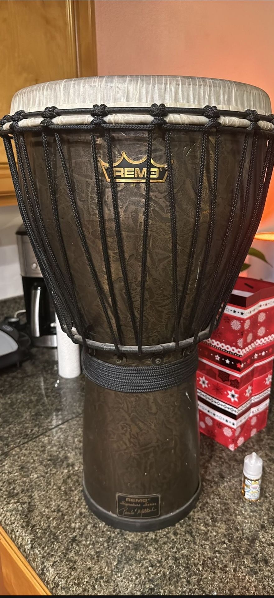 Remo Pro Paulo Mattioli Signature Series Metalized Bronze Djembe Drum 13x25