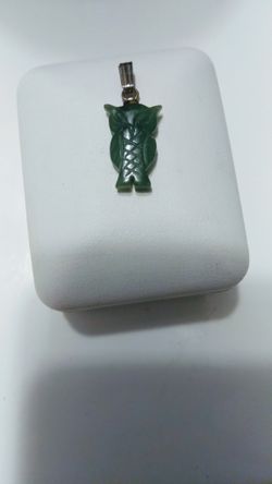 Jade owl pendant