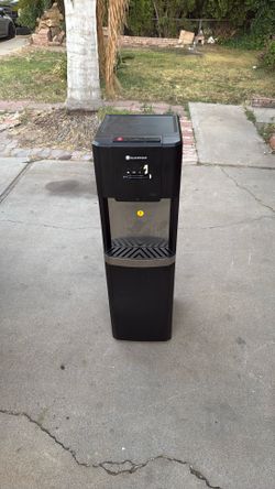 Matte Black and Stainless Steel Bottom Load Water Dispenser by Glacier Bay