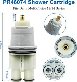 RP46074 Shower Valve Cartridge Assembly Compatible for Delta Shower and Tub 13/14 Series Faucet , Single - handle Delta Universal Valve Cartridge