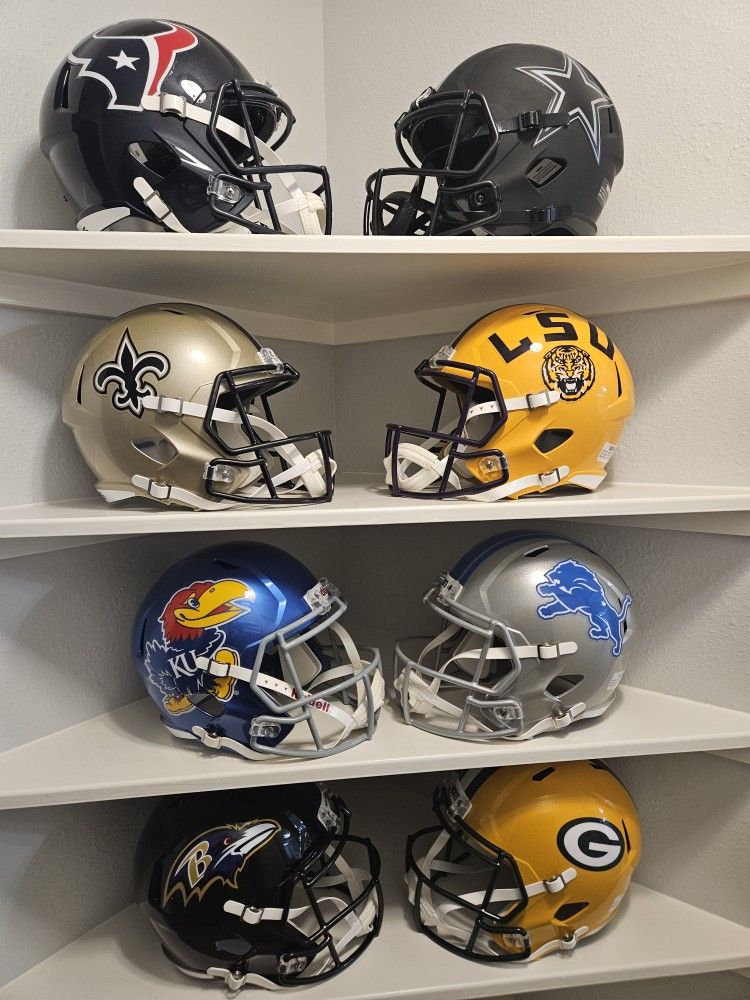 Assorted Replica Riddell Helmets Lot Of 8