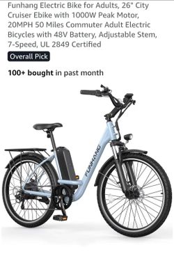 Funhang 26" Electric City Cruiser Ebike