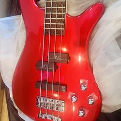 Electric Guitar 4 String metallic RED
