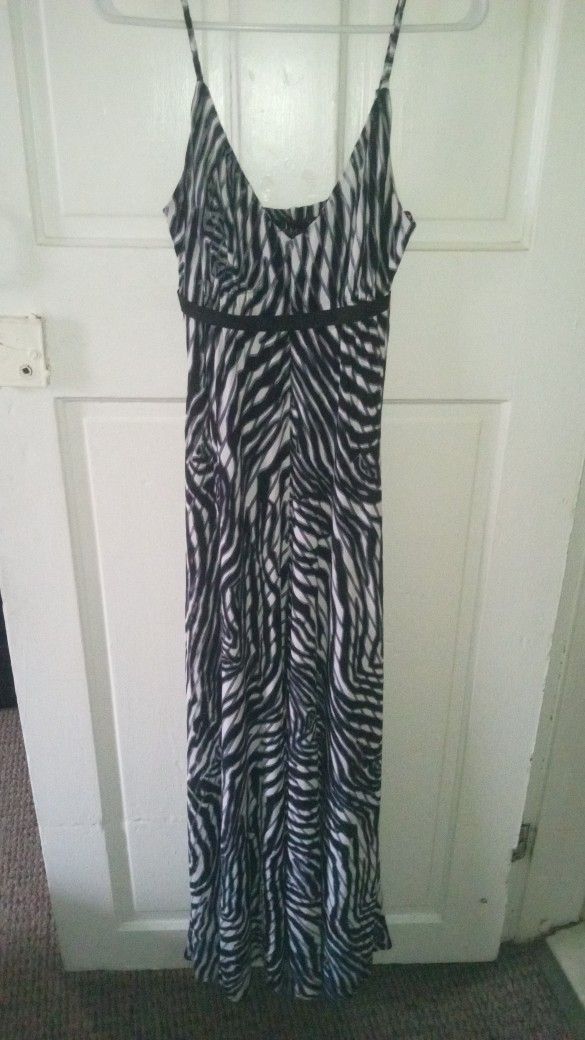 animal print long size S dress