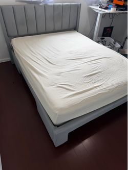 Queen Bed Frame with Mattress