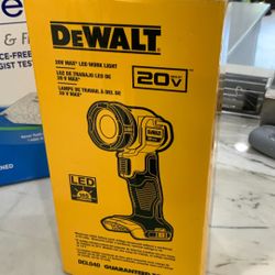 Dewalt 20V LED Work Light.  Brand New Item  In Box Never Touched 