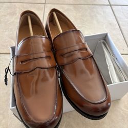 Men’s Leather Dress Shoe Size 13, Color Cognac (light Brown)