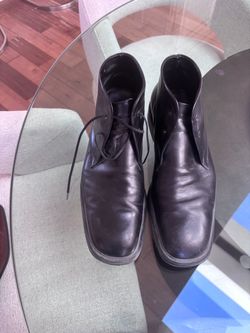 Black Leather Ferragamo Dress Boots ‘13