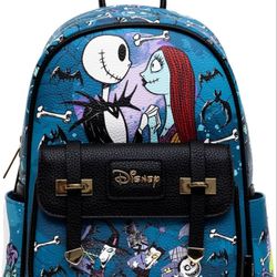 Nightmare Before Christmas 11" Vegan Leather Fashion Mini Backpack