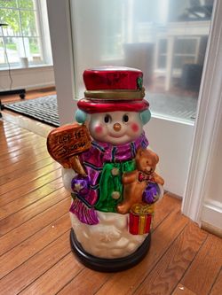 Decorative Christmas Snowman Figurine
