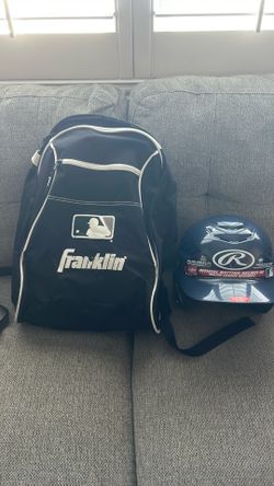 Baseball Helmet and backpack