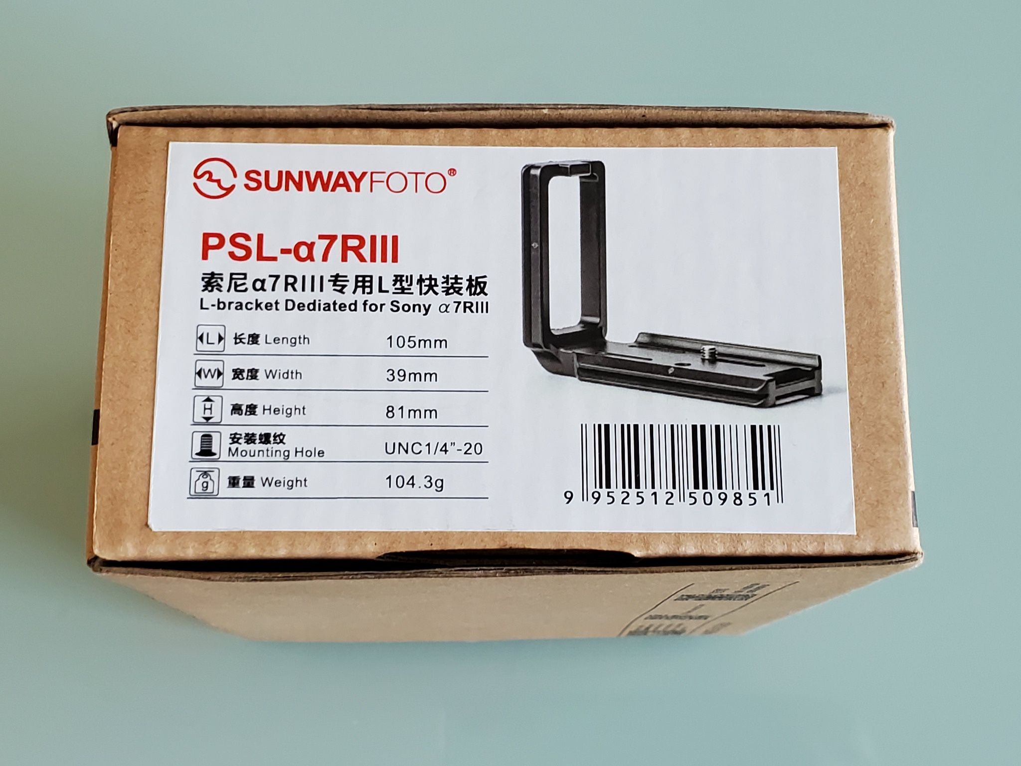 SUNWAYFOTO PSL-a7RIII L-Bracket Sony L Bracket a73, a7R3, a7M3, a9