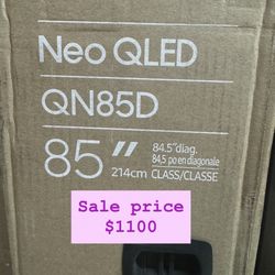 SAMSUNG 85 Inches Neo QLED QN85D Series 4K Smart TV | Dolby Atmos | Object Tracking Sound Lite | Motion Xcelerator, Real Depth Enhancer Pro | Alexa Bu