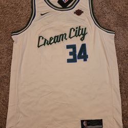 Giannis Antetokounmpo CREAM CITY Jersey XL & XXL $60