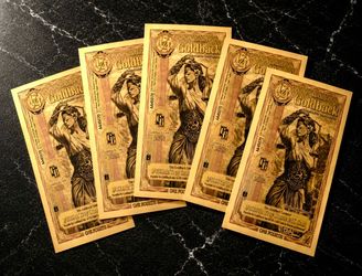 2026 Alpha Series Idaho 1/4 Goldbacks | 24K Gold Foil Notes | Random Serials | Lot of 5