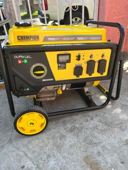 Champion Power Equipment
7850/6250-Watt Recoil Start Dual Fuel Portable Generator w/ Free 3-Year Warranty for Home Backup and Storm Prep