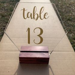 Geometric Table Numbers Wedding Decor