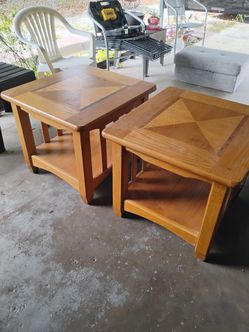 Solid wood end tables