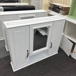 Newly Assembled 36x28 Bathroom Wall Cabinet with Mirror Wall Mounted Medicine Cabinet