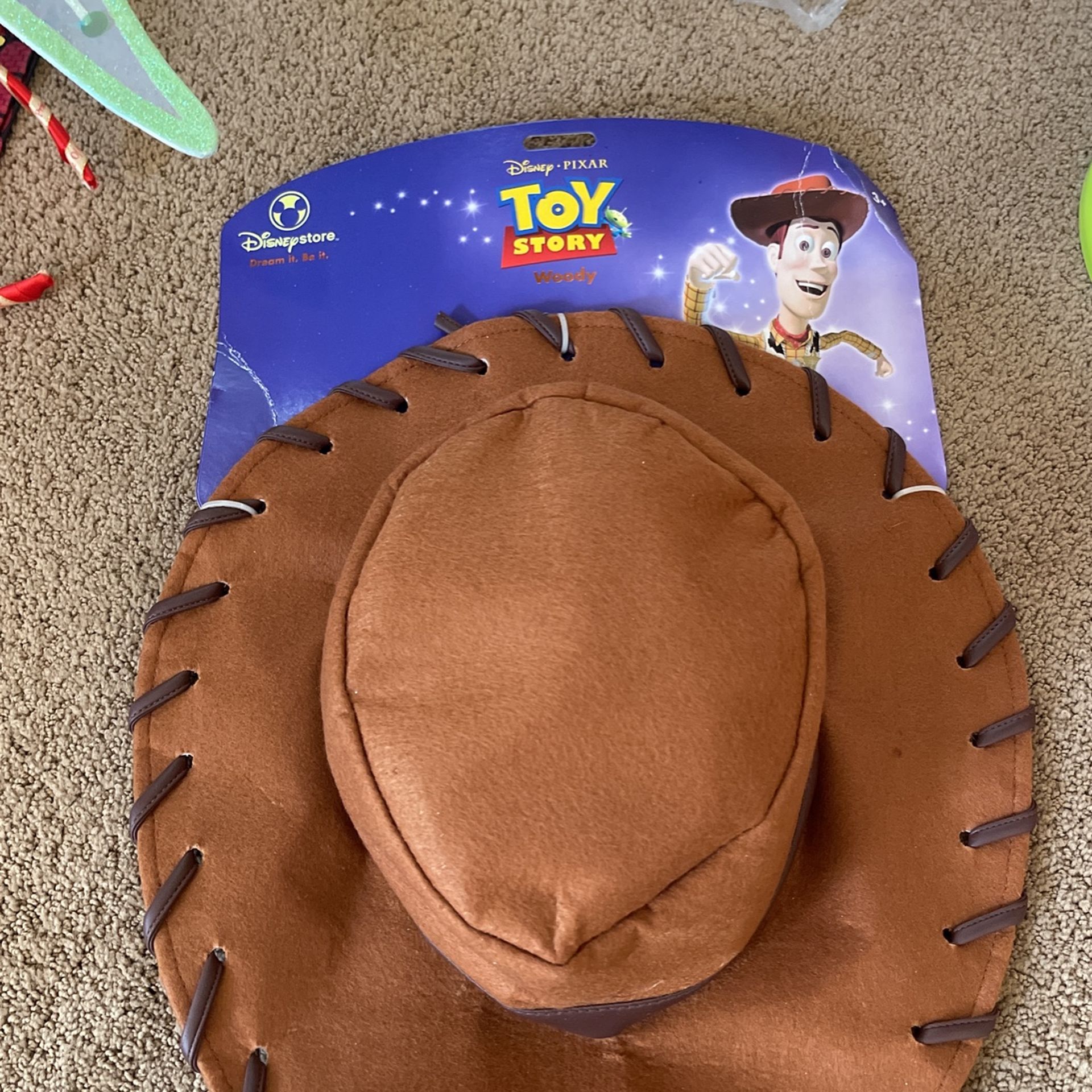 Disney store toy story felt woody hat new