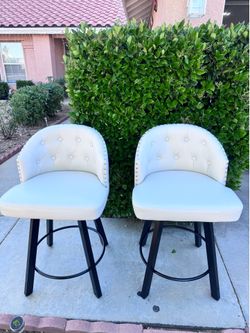 Set of 2, Swivel Counter Height Stools