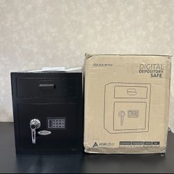 AdirOffice 1.1 Cu. Ft. Digital Safe with Drop Slot Dual Lock Safety Box with Key