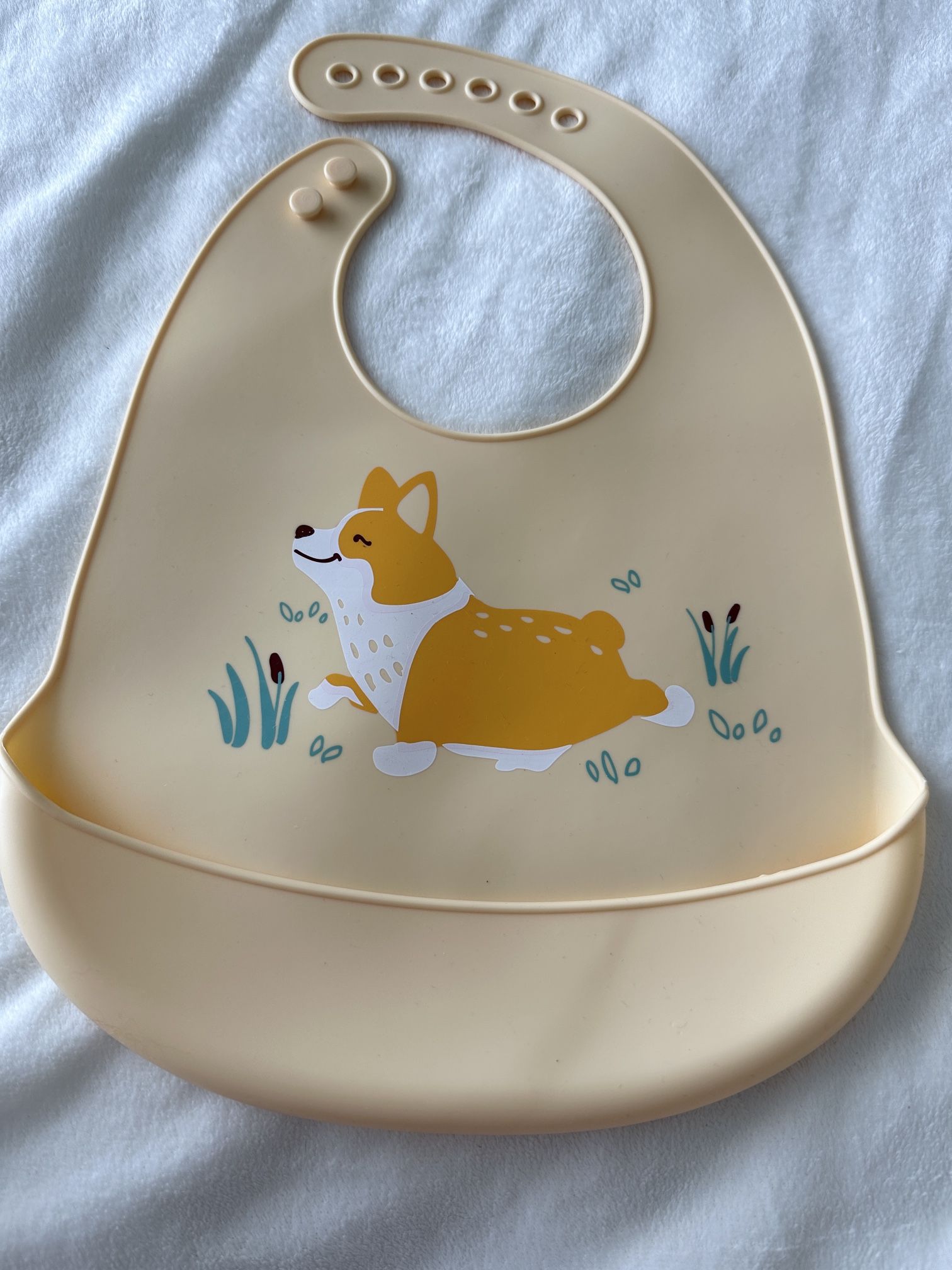 Baby Corgi Silicone Bib