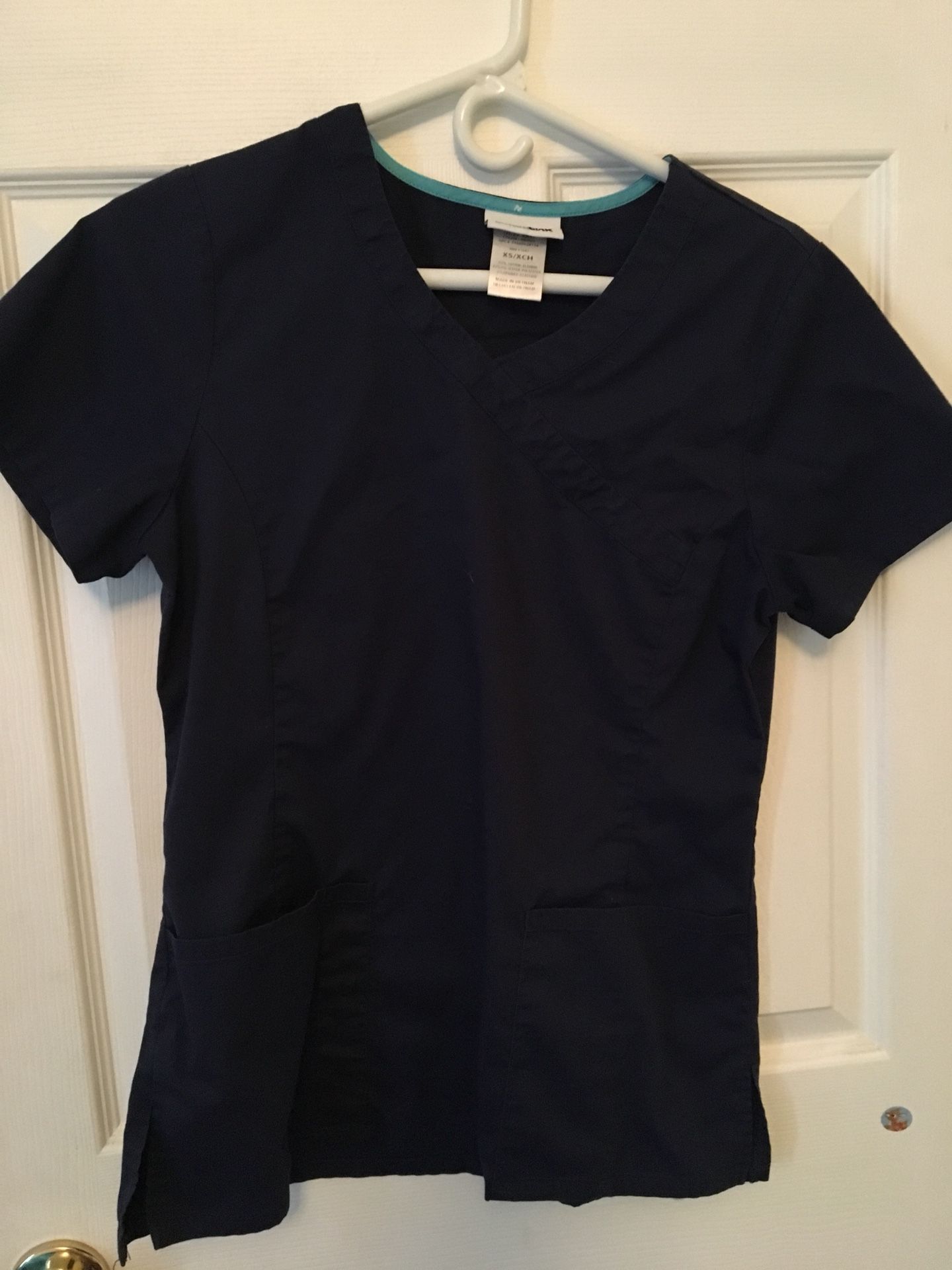 Navy Blue Scrub Top SIZE XS
