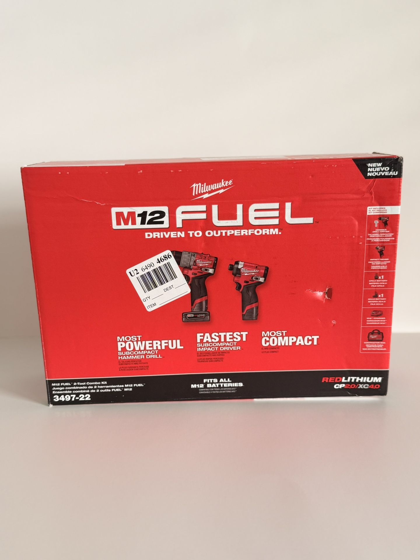 Milwaukee M12 FUEL Cordless Brushless 2 Tool Combo Kit