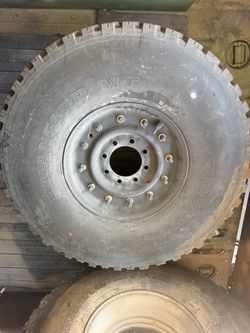 2 M1101 Military Trailer Wheels & Tires
