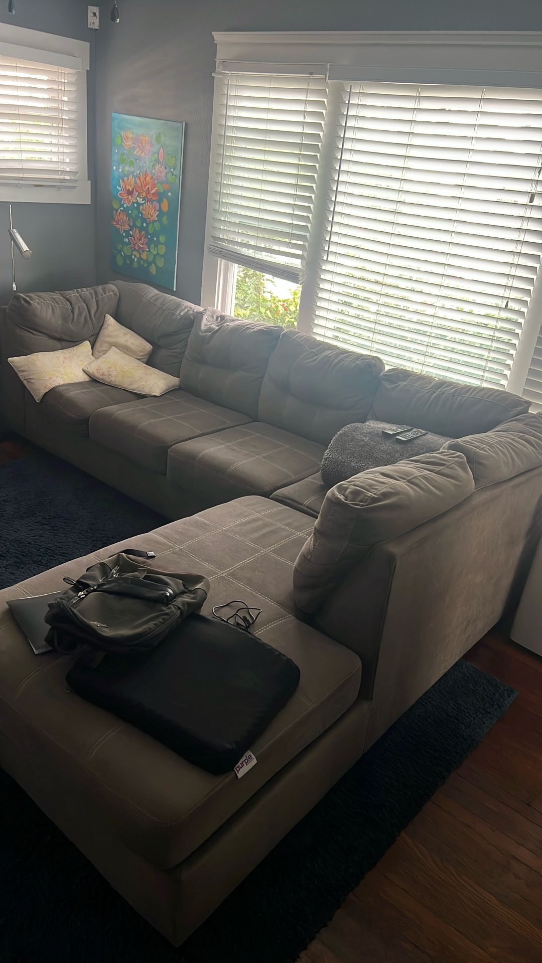 Grey Sectional Couch As Shown